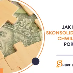 Drewniane elementy układanki na tle banknotu 100 zł.